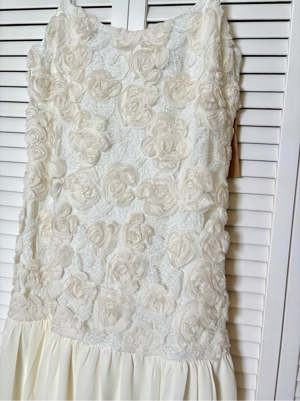 NWT o.p.t. Ondine Rosette Textured Drop Waist Chiffon Dress Size Medium - Picture 9 of 11
